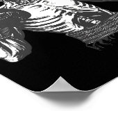 戦おもしろいいKのボクシング手袋付きボクサー骨格 ポスター (角)
