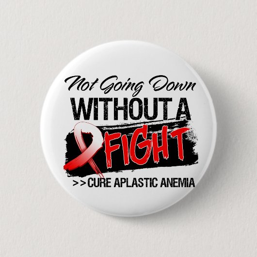 戦わずに倒れない形成性貧血 缶バッジ (正面)