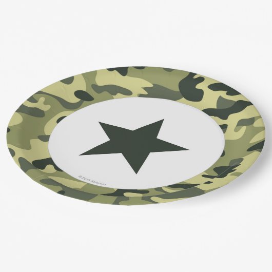 戦わない兵隊の軍隊の紙のディナー用大皿 ペーパープレート (アングル)