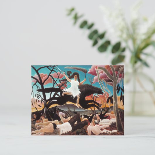 戦争か不和の乗り方へアンリ・ルソー ポストカード (スタンド正面)