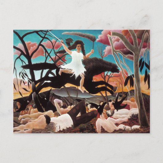 戦争か不和の乗り方へアンリ・ルソー ポストカード (正面)