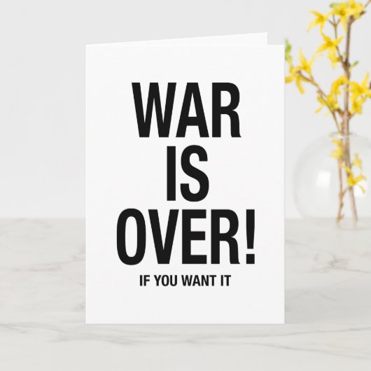 戦争が済んだ カード (黄色い花)