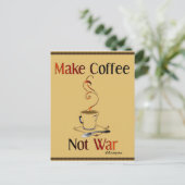 戦争ではなくコーヒーを作る ポストカード (スタンド正面)