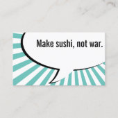 戦争ではなく寿司を作る 名刺 (正面)