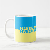 戦争ではなく平和を作るウクラニアン国旗！ コーヒーマグカップ (左)