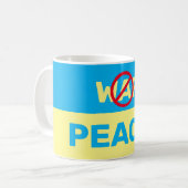 戦争ではなく平和を作るウクラニアン国旗!コーヒーマグ コーヒーマグカップ (正面左)
