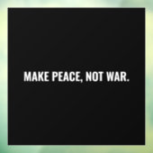 戦争ではなく平和を白黒ミニマリストにする ウィンドウサイン (シート3)