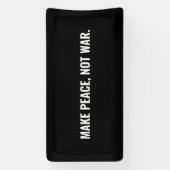 戦争ではなく平和を白黒文字 横断幕 (縦)