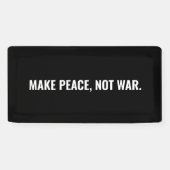 戦争ではなく平和を白黒文字 横断幕 (横)