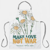 戦争ではなく愛を作りなさい。カマラハリス エプロン (正面)