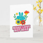 戦争ではなく愛を作る カード (黄色い花)