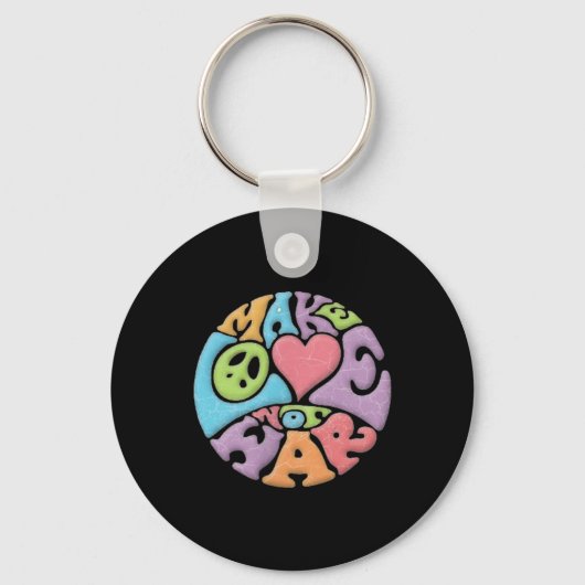 戦争ではなく愛を作る キーホルダー (正面)