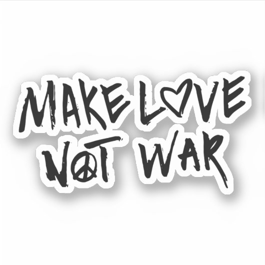 戦争ではなく愛を作る シール (正面)