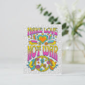 戦争ではなく愛を作る – ヒッピー平和 シーズンカード (スタンド正面)