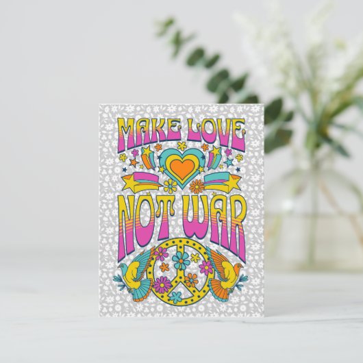 戦争ではなく愛を作る – ヒッピー平和 シーズンカード (スタンド正面)
