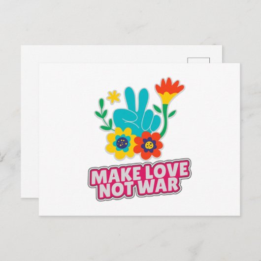 戦争ではなく愛を作る ポストカード (正面/裏面)
