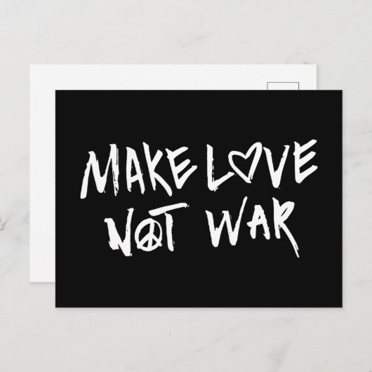 戦争ではなく愛を作る ポストカード (正面/裏面)