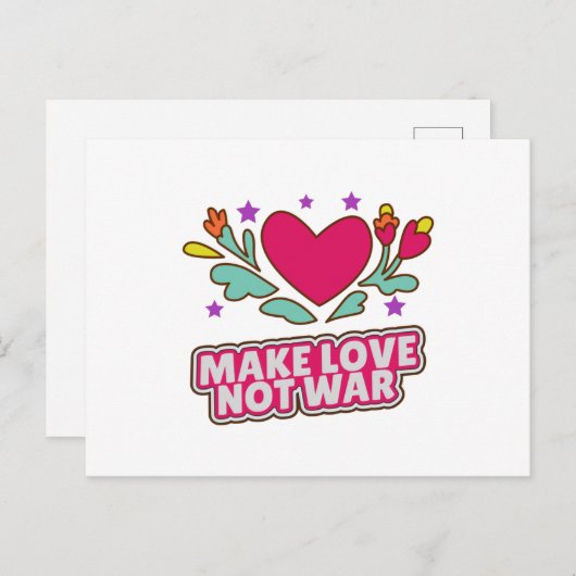 戦争ではなく愛を作る ポストカード (正面/裏面)