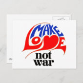 戦争ではなく愛を作る ポストカード (正面/裏面)