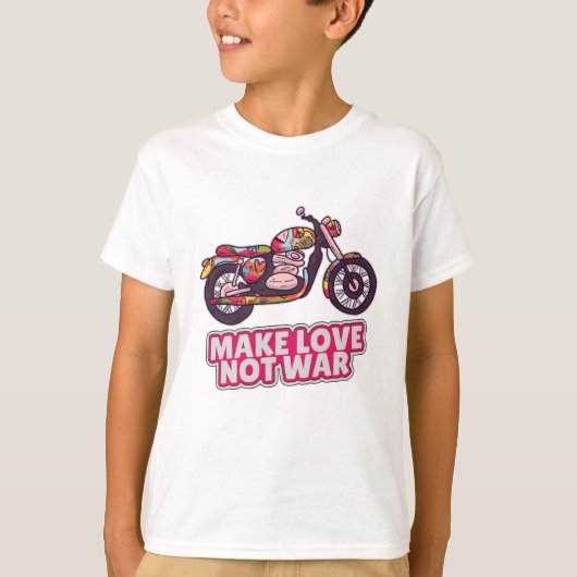 戦争ではなく愛を作る Tシャツ (正面)