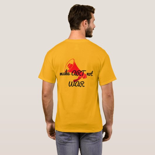 戦争ではなくSimmiFashionアート Tシャツ (裏面フル)