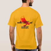 戦争ではなくSimmiFashionアート Tシャツ (裏面)