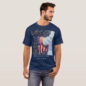 戦争で亡くなった勇敢な英雄たちへの追悼Tシャツ Tシャツ (正面フル)