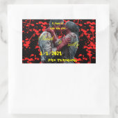 戦争と愛の血結婚式招待状 長方形シール (バッグ)