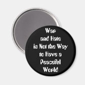 戦争と憎しみと平和 マグネット (正面/裏面)