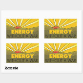 戦争なしで太陽の 長方形シール (シート)