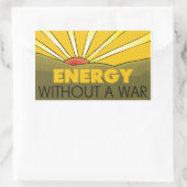 戦争なしで太陽の 長方形シール (バッグ)