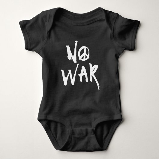 戦争なし ベビーボディスーツ (正面)