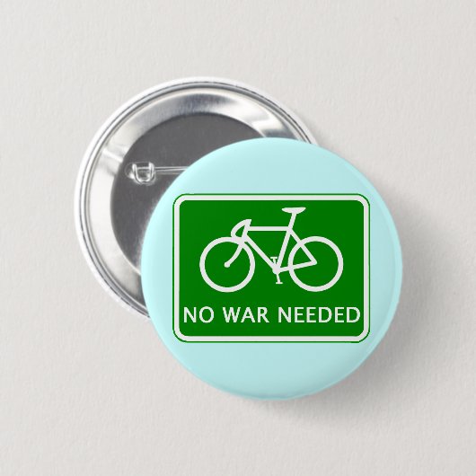 戦争によって必要とされるプロダクトを自転車に乗らないで下さい 缶バッジ (正面&裏面)