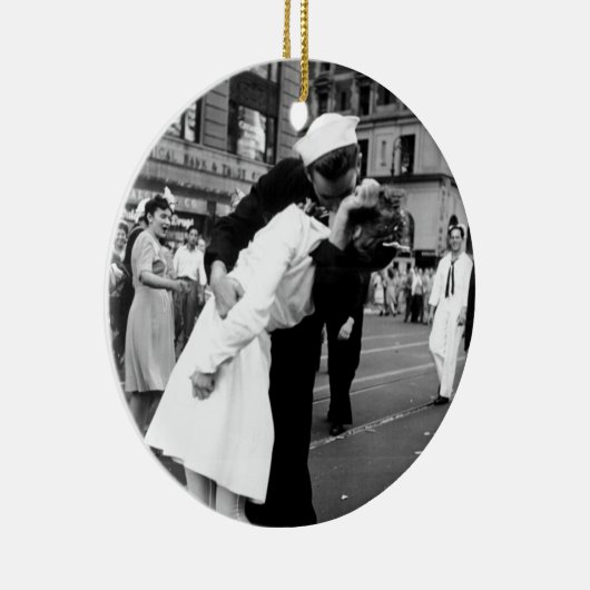 戦争のさようなら正方形に時々接吻すること セラミックオーナメント (右)