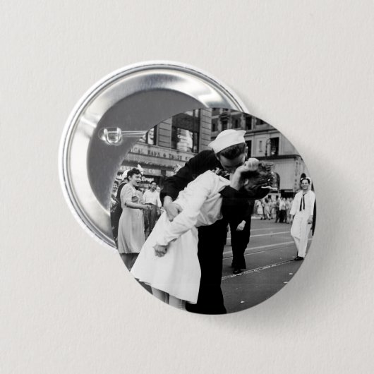 戦争のさようなら正方形に時々接吻すること 缶バッジ (正面&裏面)