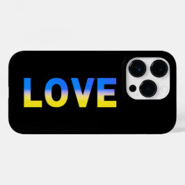 戦争のない青と黄色の愛の平和ウクライナインスパイア Case-Mate iPhone 14 PROケース