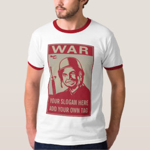 戦争のカスタマイズ可能なスローガン及び引用文のTシャツ Tシャツ