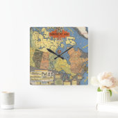 戦争のカナダ スクエア壁時計 (ホーム)