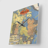 戦争のカナダ スクエア壁時計 (傾斜)