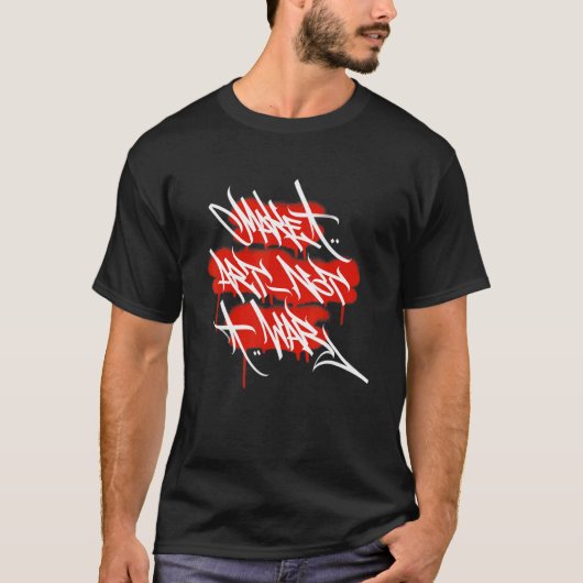 戦争のグラフィティを作らない Tシャツ (正面)