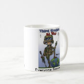 戦争のマグの新しい第3グレーダー コーヒーマグカップ (正面右)