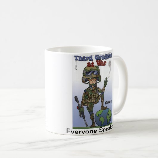 戦争のマグの新しい第3グレーダー コーヒーマグカップ (正面右)