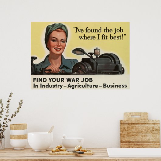 戦争の仕事を見つける～ヴィンテージ世界大戦2. ポスター (キッチン)