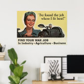 戦争の仕事を見つける～ヴィンテージ世界大戦2. ポスター (ホームオフィス)