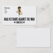 戦争の名刺に対するイラクの退役軍人 名刺 (正面/裏面)