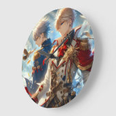 戦争の声：平和の声 ラージ壁時計 (傾斜)