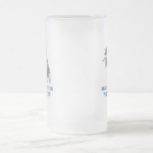 戦争の子馬を尊重して下さい フロストグラスビールジョッキ (中央)