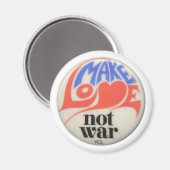 戦争の平和芸術ではなく愛を作る マグネット (正面/裏面)