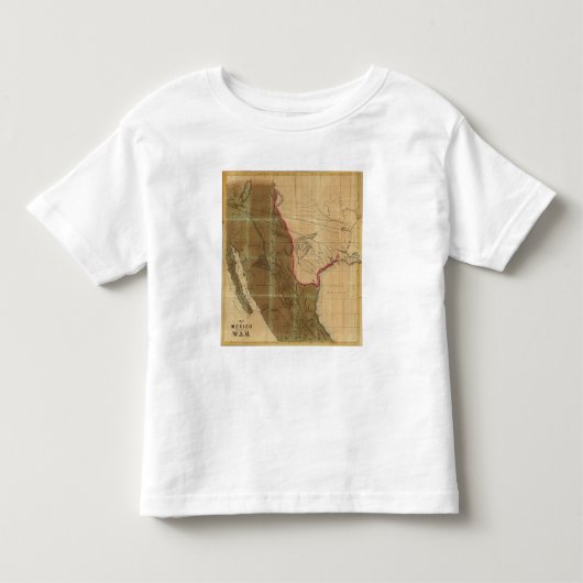 戦争の座席を示すメキシコの地図 トドラーTシャツ (正面)
