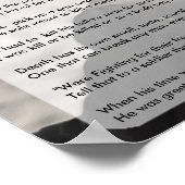 戦争の犠牲者、ライム患者の詩 ポスター (角)